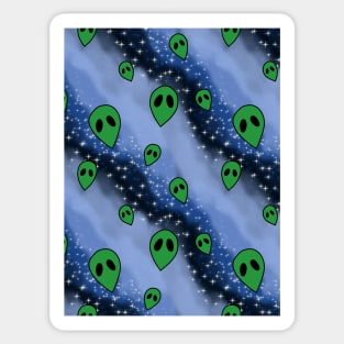 Aliens in Space Sticker